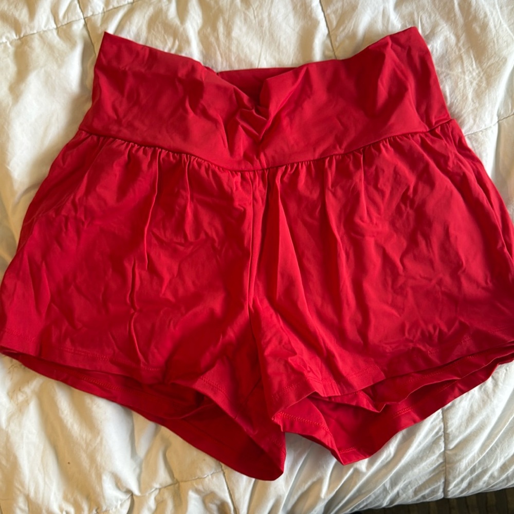 Halara Size XL Athletic Short Red